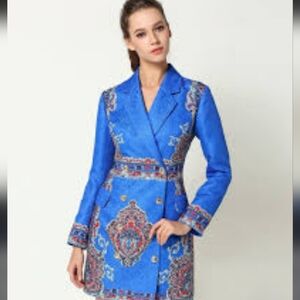 Comino couture London  electric  blue Elegant Classy  blazer dress